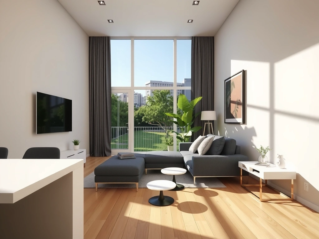 Interior de apartamento moderno en Bogotá